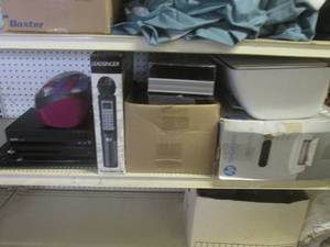 lot 95 image: (A-3) Assorted Electronics - 2 Printers, 2 Canon Selphys, Hot Hair Brush, Portable Karaoke, 3 DVD Players and Hot Curlers