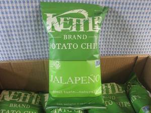 lot 108 image: (EC2) 12 Bags Kettle Brand Jalapeno Potato Chips 5oz Best by Nov 2024