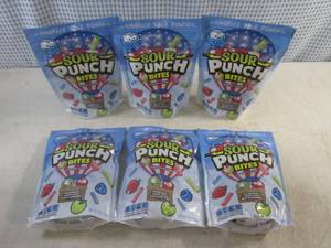 lot 116 image: (B-2) 6 Bags Sour Punch Bites Assorted Flavors 9oz Bags Best by April 2025
