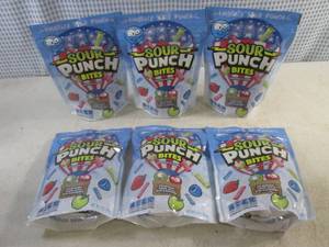 lot 117 image: (B-2) 6 Bags Sour Punch Bites Assorted Flavors 9oz Bags Best by April 2025