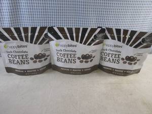 lot 123 image: (B-2) 3 Pounds Dark Chocolate Coffee Beans - 3) 1 Pound Bags Best by Sept 2025