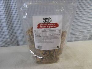 lot 146 image: (BR3) 2 Pound Bag of Glazed Walnut Halves & Pieces Best by March 2024