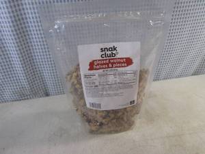 lot 147 image: (BR3) 2 Pound Bag of Glazed Walnut Halves & Pieces Best by March 2024