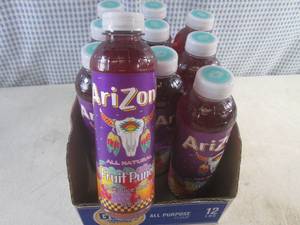 lot 160 image: (B-3) 10 Bottles Arizona All Natural Fruit Punch Fruit Juice Cocktail 20oz Bottles Best by Jan 2026