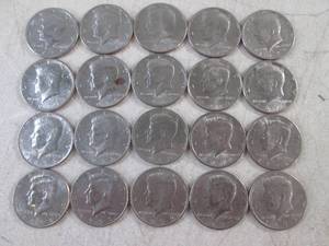 lot 191 image: (CNTR) 20 Kennedy Half Dollar Coins - Various Years
