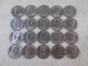 lot 192 image: (CNTR) 20 Kennedy Half Dollar Coins - Various Years