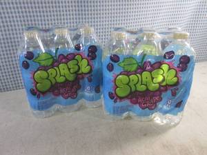 lot 211 image: (B-4) 2 - 6-Packs Splash Blast Acri Grape Water 16.9oz Bottles