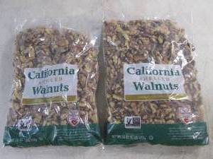 lot 216 image: (B-2) 2 Pounds of California Shelled Walnuts 2 - 1 Pound Bags Best by Aug 2024
