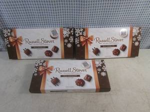 lot 225 image: (B-2) 3 Boxes Russell Stover Milk Chocolate Assortment Best by April 2024