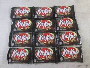lot 231 image: (B-3) 12 Kit Kat Dark Chocolate Candy Bars Best by April 2024