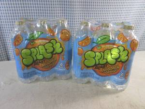 lot 245 image: (C-1) 2 - 6-Packs Splash Blast Mandarin Orange Water 16.9oz Bottles