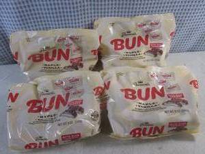 lot 256 image: (B-3) 4 Bags Pearsons Bun MapleVanilla Bite Size Variety Candy 9oz Best by Feb 2024