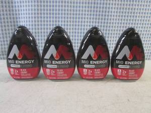 lot 259 image: (B-4) 4 Mio Energy Black Cherry Liquid Water Enhanser Best by March 2024