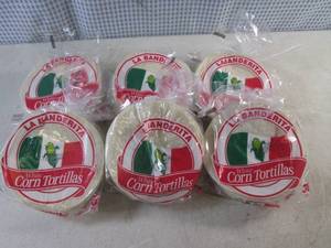 lot 267 image: (C-1) 6 Bags of 30 White Corn Tortillas Best by March 2024