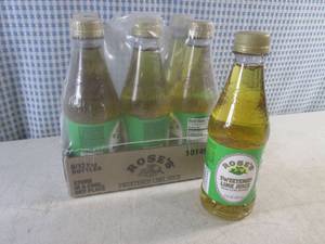 lot 272 image: (B-3) 6 Bottles Roses Sweetened Lime Juice From Concentrate12oz Past Date