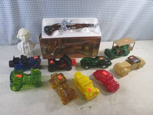 lot 307 image: (EW3) Assorted Avon Cologne and After Shave Bottles 3 Front Cars Are Full