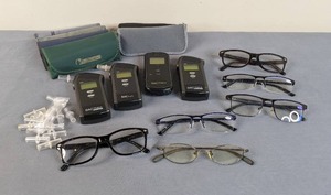lot 77 image: Lot of 6 Readers Glasses & 4 BACtrack Breathalyzers