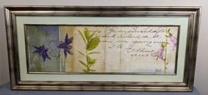lot 69 image: Large Framed, Matted Wildflower Print by Patricia Pinto