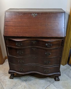 lot 73 image: Antique Secretary Desk by Northwestern Cabinet Co.