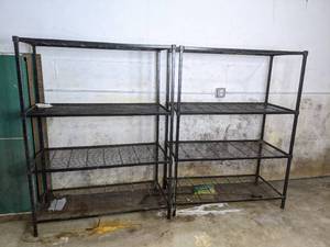 lot 104 image: Set of 2 Wire Shelves