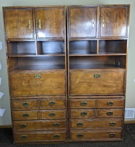 lot 110 image: Set of (2) Thomasville Office Cabinets