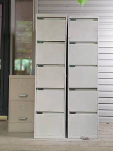 lot 128 image: Steelcase File Cabinets (2) 5-Drawer (1) 2-Drawer