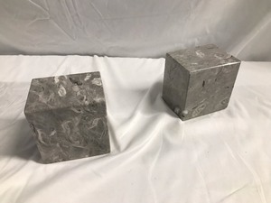 lot 99 image: Pair Of Marble Book Ends