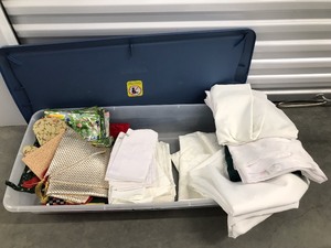 lot 71 image: Bin Of Miscellaneous Table, Clause, And Napkins