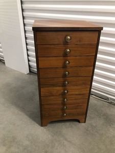 lot 83 image: Vintage Antique Nine Drawer Sheet Music Cabinet