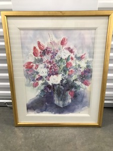 lot 55 image: Framed Watercolor Print Measuring 25 12 X 31 12