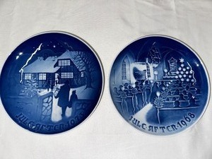 lot 121 image: Copenhagen Porcelein Vintage Bing and Grondahl B&G 1979 Collector Christmas Plate and 1968 Collector Christmas Plate