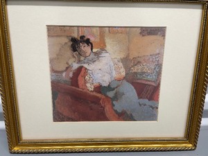 lot 160 image: Portrait Of Madame Hessel By Edouard Vuillard Measuring 15 12 X 12