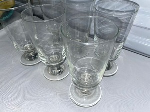 lot 131 image: Set of 6 Vintage Double Walled Clear Pilsner Glasses