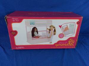 lot 153 image: 18-inch Doll Butterfly-Themed Bunk Bed Furniture Set