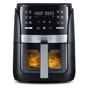lot 130 image: New Gourmia 6-Qt Digital Window Air Fryer with 12 Presets & Guided Cooking Black