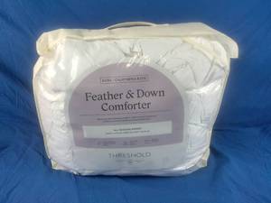 lot 163 image: New  Performance Down & Feather Blend All Season Comforter King  California King