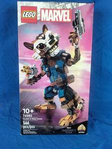 lot 177 image: New LEGO Marvel Rocket & Baby Groot Minifigure Building Toy 76282