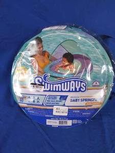 lot 221 image: New Swimways Infant Spring Float, Baby Pool Float with Canopy & UPF Protection, Swimming Pool Accessories for Kids 3-9 Months, Mermaid