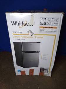 lot 234 image: New Whirlpool 3.1 cu ft Mini Refrigerator Stainless Steel WH31S1E