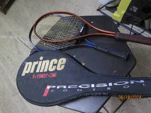 lot 62 image: 3 tennis rackets...