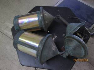 lot 71 image: vintage copper light fixtures...