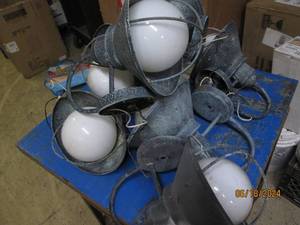 lot 72 image: 8 vintage light fixtures...
