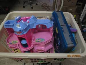 lot 73 image: basket of toys and more...