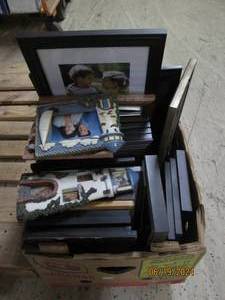 lot 103 image: box of picture frames and decor...