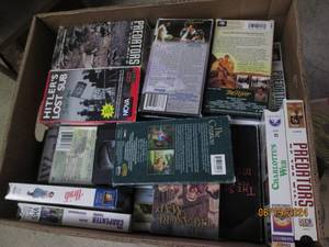 lot 123 image: box of vhs...