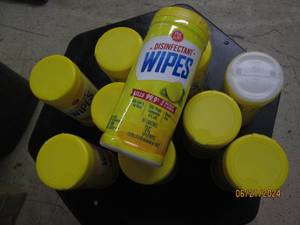 lot 202 image: 10 containers of big win disifectant wips