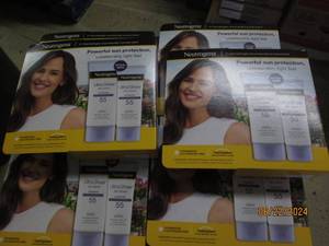 lot 253 image: 6 packages of 2 neutrogena ultra sheer 55 spf sunscreen