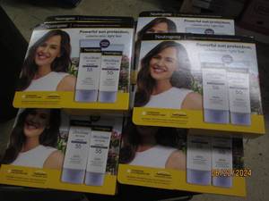 lot 255 image: 6 packages of 2 neutrogena ultra sheer 55 spf sunscreen