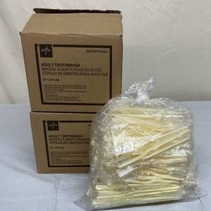 2 Cases (144 each) NEW Medline MDS136000 Adult Toothbrushes
