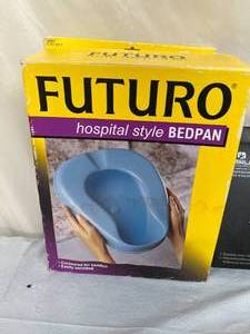 Lot of NEW Mixed Brand Contoured Bed Pans, Corner Basket, and Walker Basket (Futuro, Everloc, Drive, Carex)